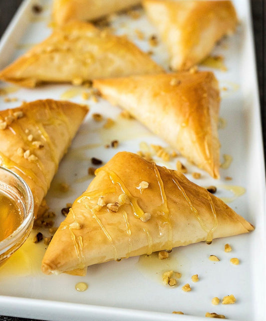 Goat Cheese & Honey Phyllo Triangles